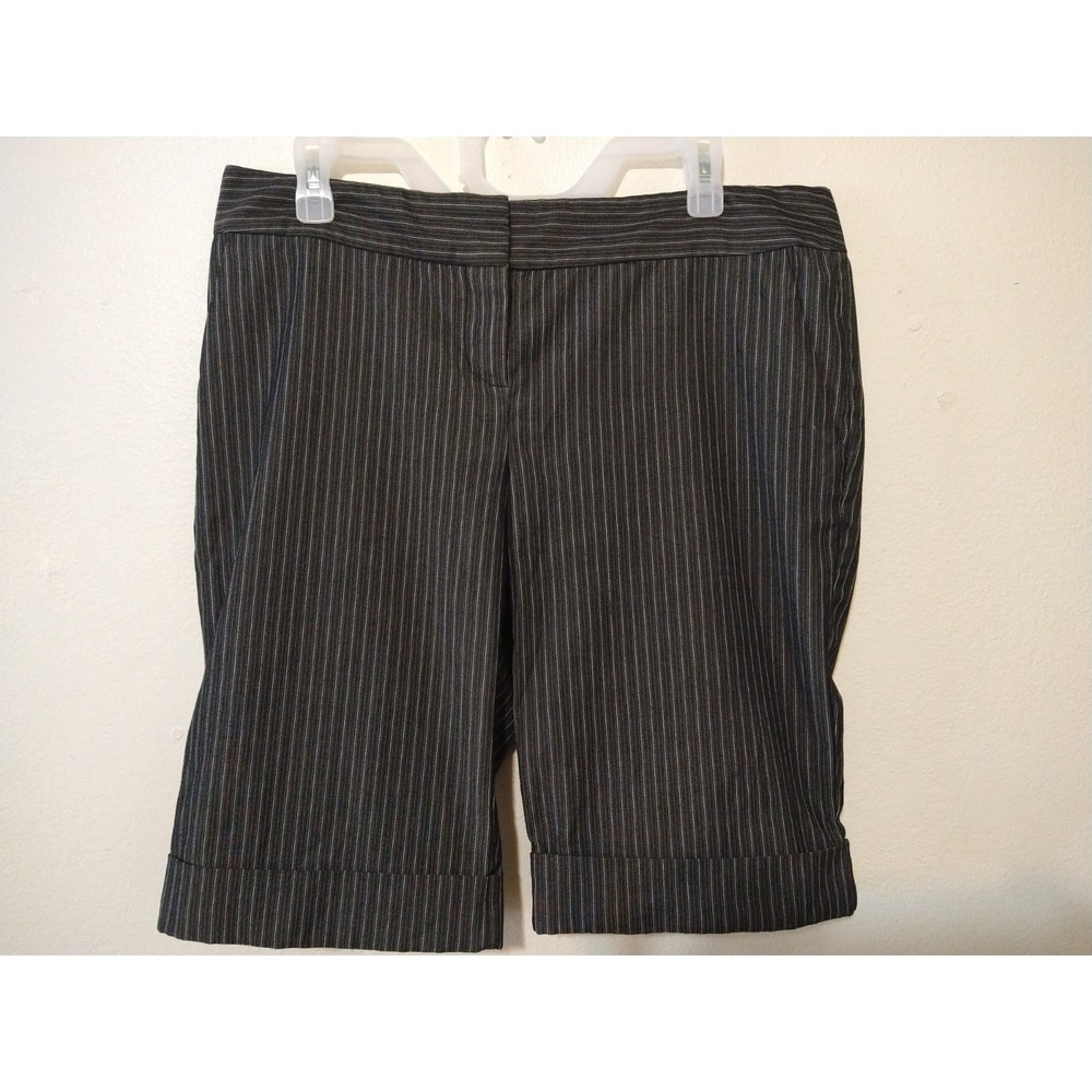 Women's Striped Shorts, Zinc Size 13